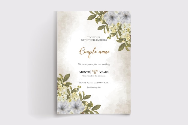 wedding floral invitation card templates