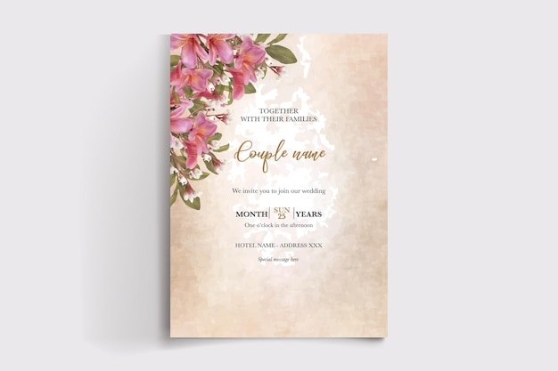 wedding floral invitation card templates