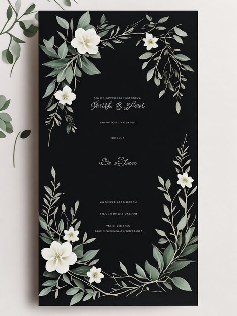 wedding floral invitation card templates