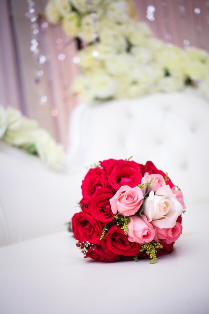 Wedding flower bouquet Selective focus