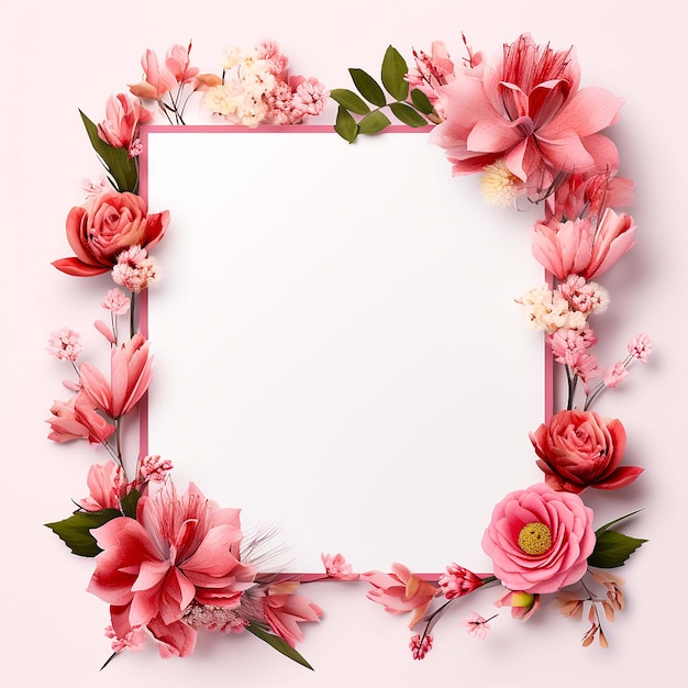 Wedding Frame With Maroon Rose Flower For Decorating Or Greeting Cards Vector generate by ai