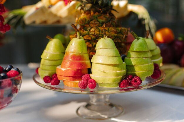 Wedding Fruit Table. Fruits for the holidays.