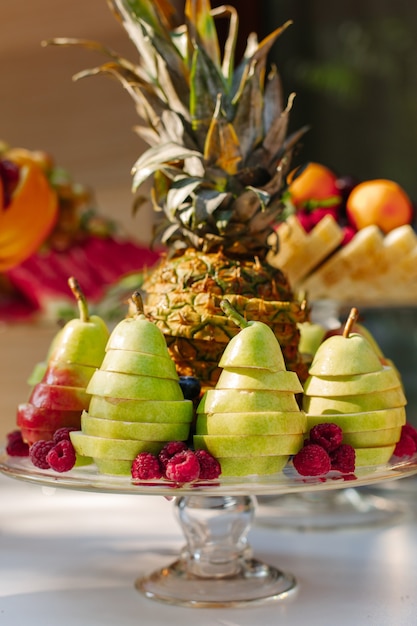 Wedding Fruit Table. Fruits for the holidays.