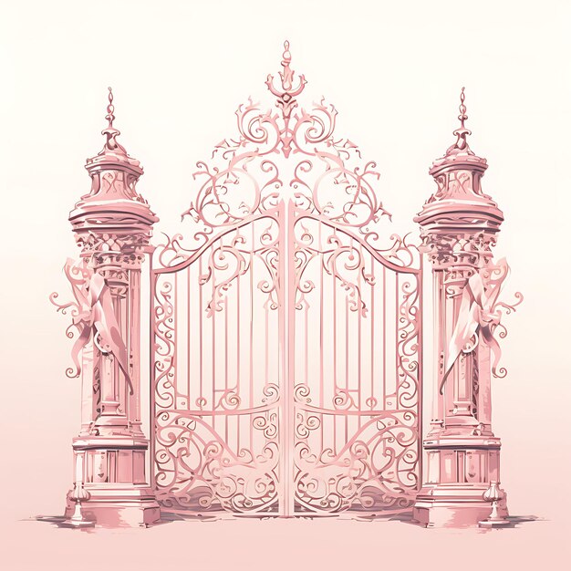 Foto wedding gate ontwerpen waterverf decor romantische illustraties en elegant uw droom evenement clipart