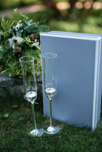 свадебные бокалы для вина и шампанского из хрусталя