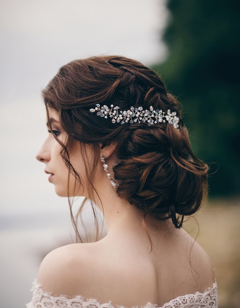 Wedding hairstyle of the bride