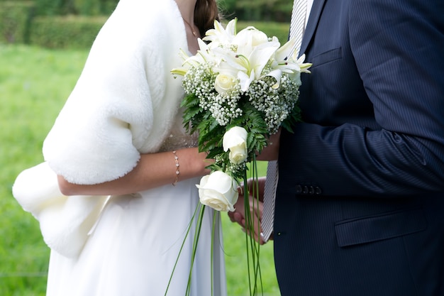 Wedding image of bride and groom