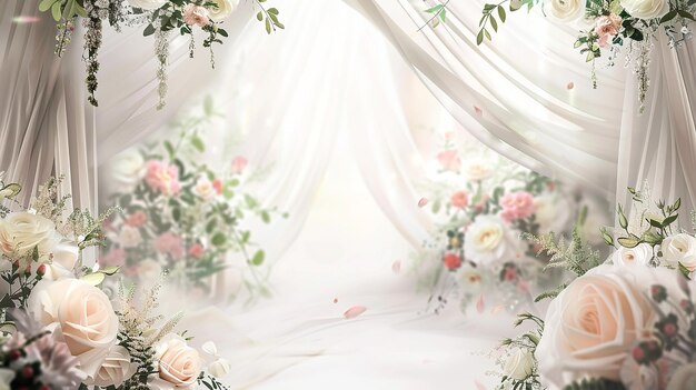 Photo wedding indoor with white background