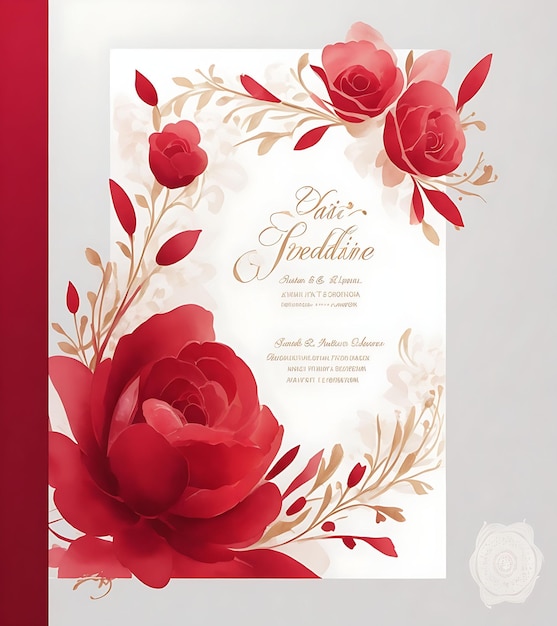 A wedding invitation card design