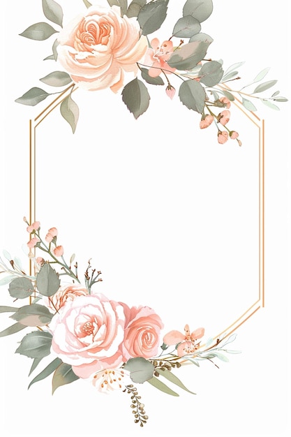 wedding invitation frames floral flowers botanical romance love