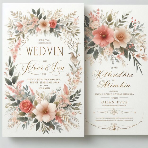 Photo wedding invitation