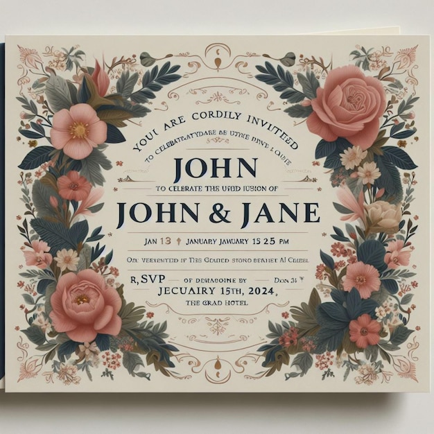 Photo wedding invitation