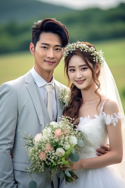 Premium Photo | The wedding of the korean couple