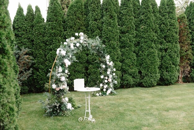 Wedding location simple wedding location not rich beautifully decorated wedding ceremony location un