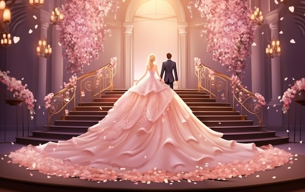 Wedding luxury background Illustration