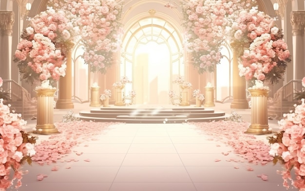 Wedding luxury background Illustration