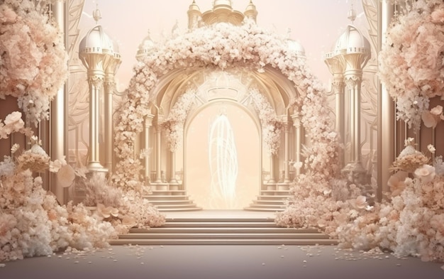 Wedding luxury background Illustration