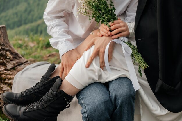 Foto matrimonio in montagna dettagli