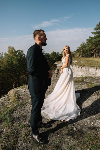 wedding photo session of a young couple