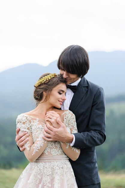 Wedding photo shoot for two in the mountains.