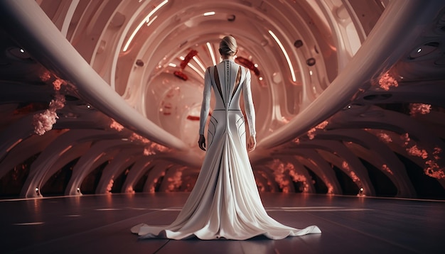 Wedding photographer in space futuristic wedding