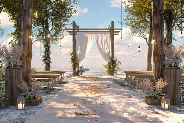 Foto modello di programma di matrimonio per cerimonie all'aperto oc