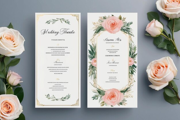 Photo wedding program template