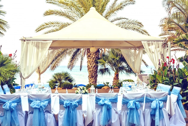 Wedding reception table in Cyprus