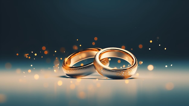 White gold wedding ring. couple ring with glossy and doff finishing with  blue and black background 13104857 Stock Photo at Vecteezy