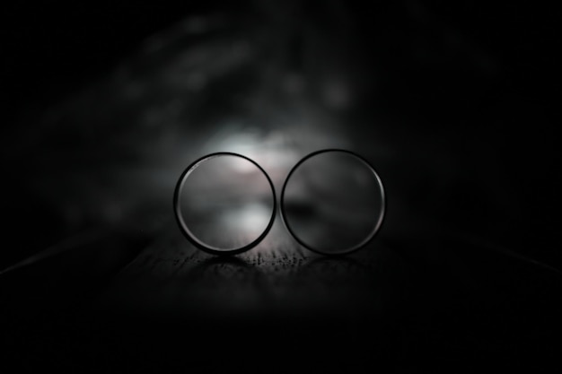 wedding rings symbol love family. a pair of simple wedding rings