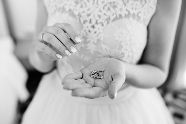 Wedding rings with a wedding decor