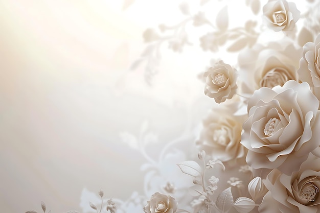 Wedding room decorated with flowers Ai Generated