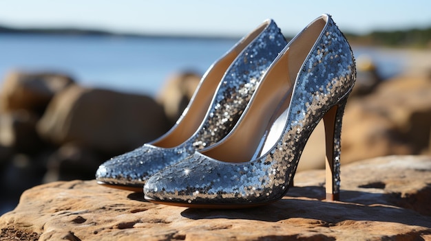 wedding shoes HD 8K wallpaper Stock Photographic Image