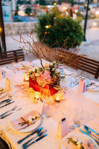 Wedding table outdoors