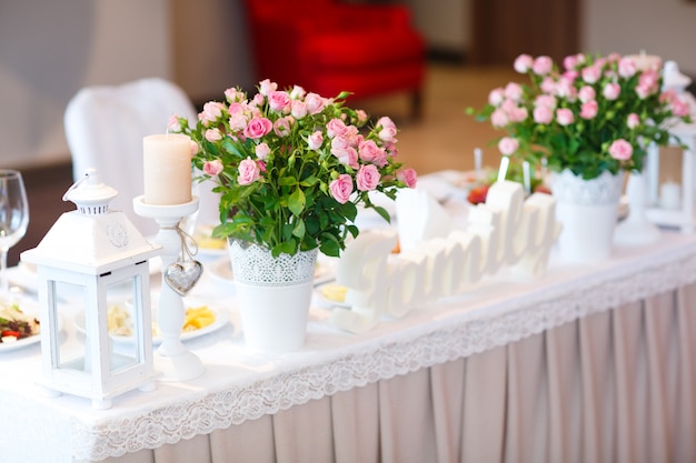 Wedding table setting