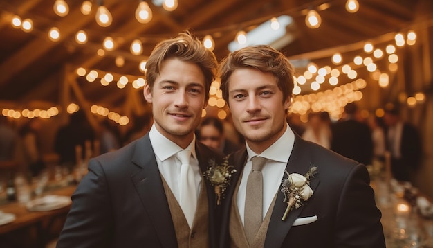 The wedding of two gay men