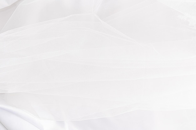 写真 結婚式の白い背景のプリーツのあるベールの部分イラストとテキストの背景デザイン