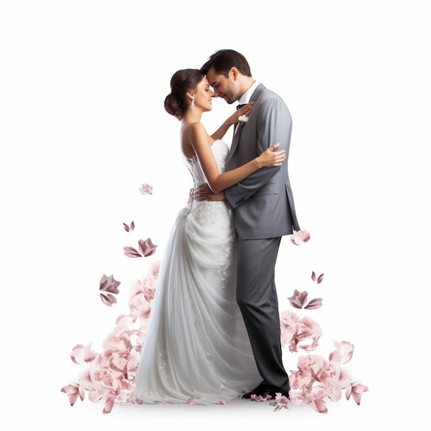 Wedding with white background high quality ultra hd