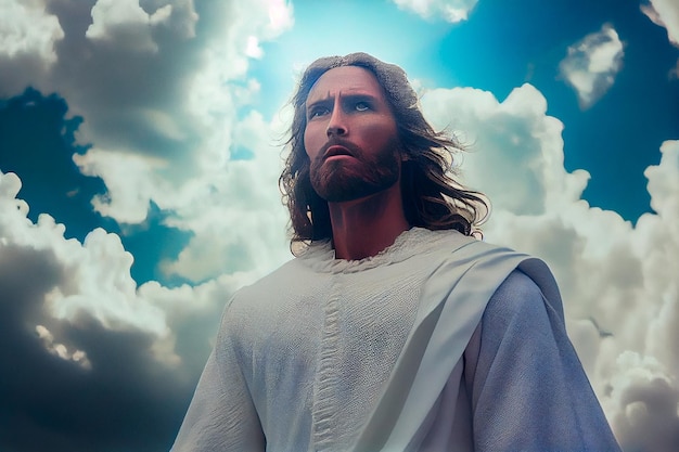 Wederkomst van Jezus in de wolken Generatieve AI