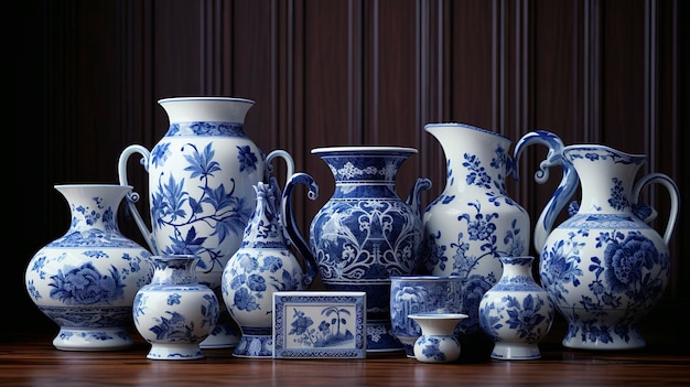 Wedgwood blauw en wit aardewerk