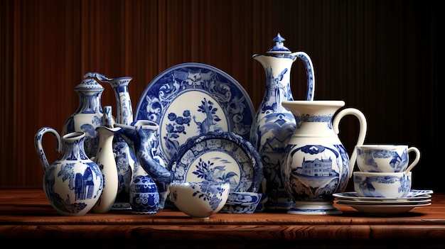 Wedgwood Blue and White Pottery