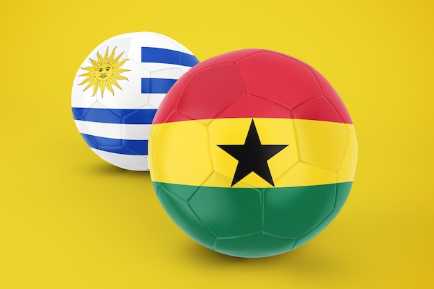 Wedstrijd Ghana vs Uruguay