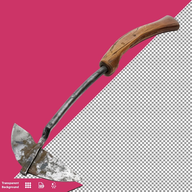 Weeding Sickle on transparent background PNG PSD