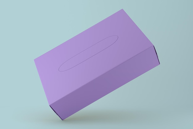 Weefseldoos Rechts Geïsoleerd In Blauwe Achtergrond