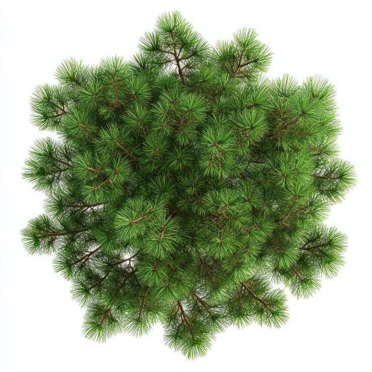 Foto weelderige groene dennenboom
