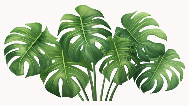 Foto weelderige tropische schoonheden monstera-planten