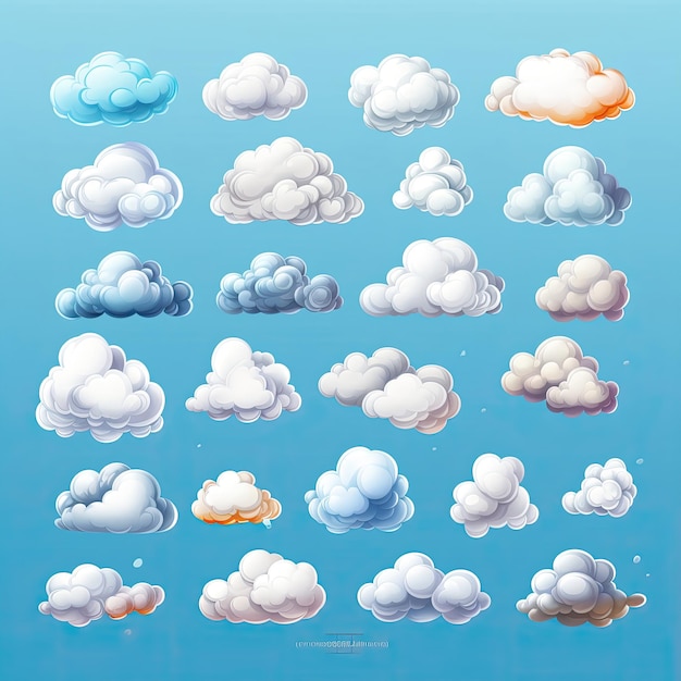 weer wolk wit ai gegenereerd pluizige ruimte atmosfeer blauwe cumulus scape weer wolk witte illustratie