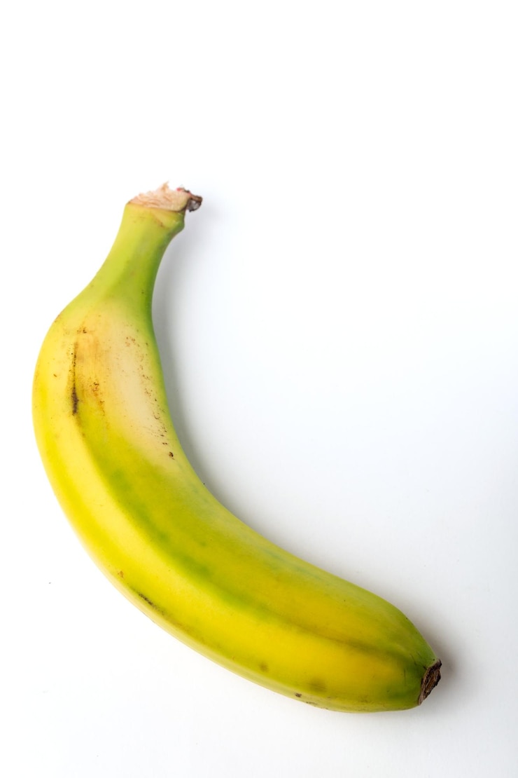 Weergave van een kanarie banaan op witte achtergrond
