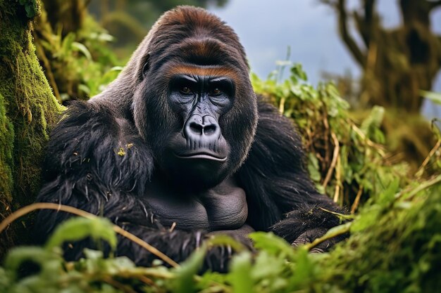 Weergave van Gorilla in de natuur