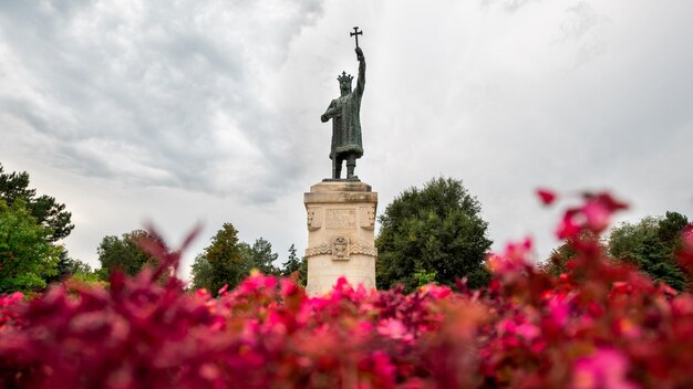 Weergave van Stephen de Grote monument in Chisinau Moldavië